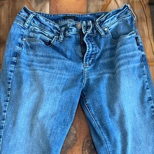 Blue Skinny Jeans with Faded Wash